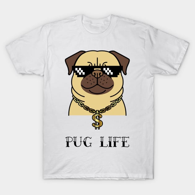Pug Life By Lamaj T-Shirt by LAMAJ